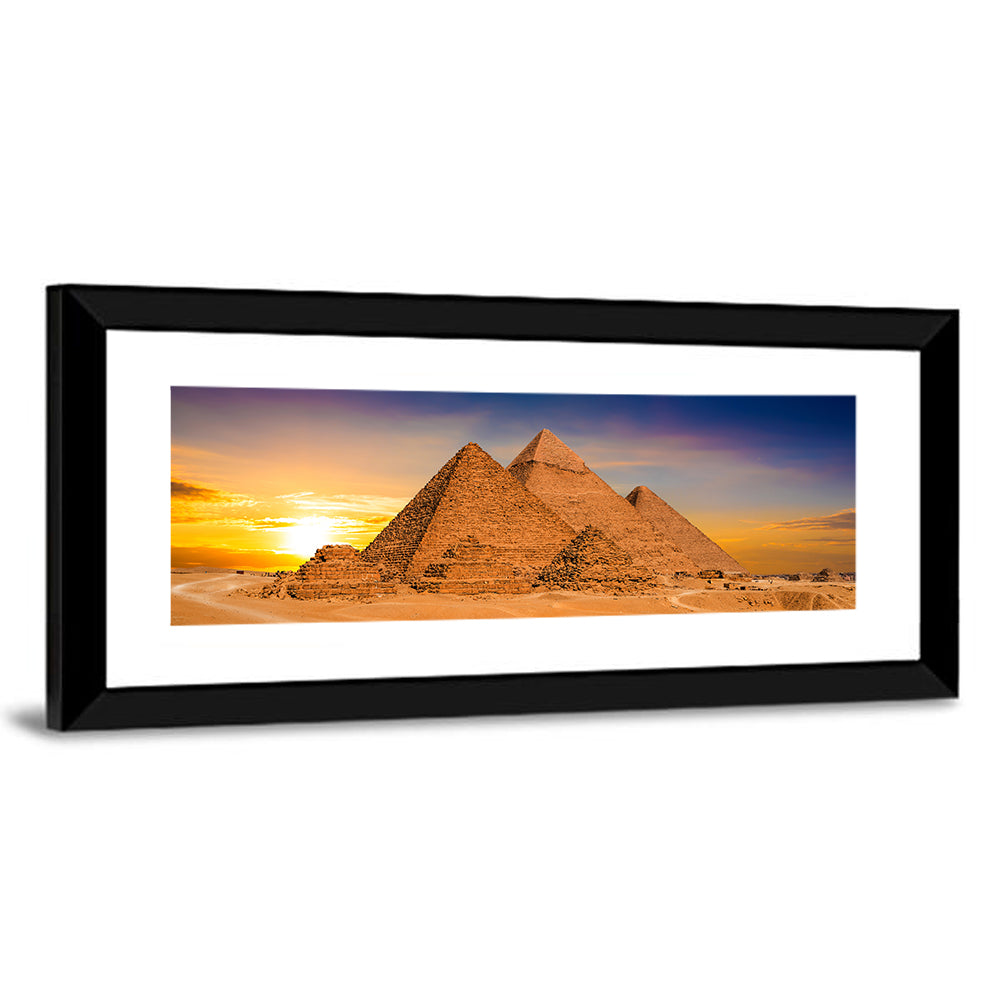 Giza Pyramids at Sunset Wall Art