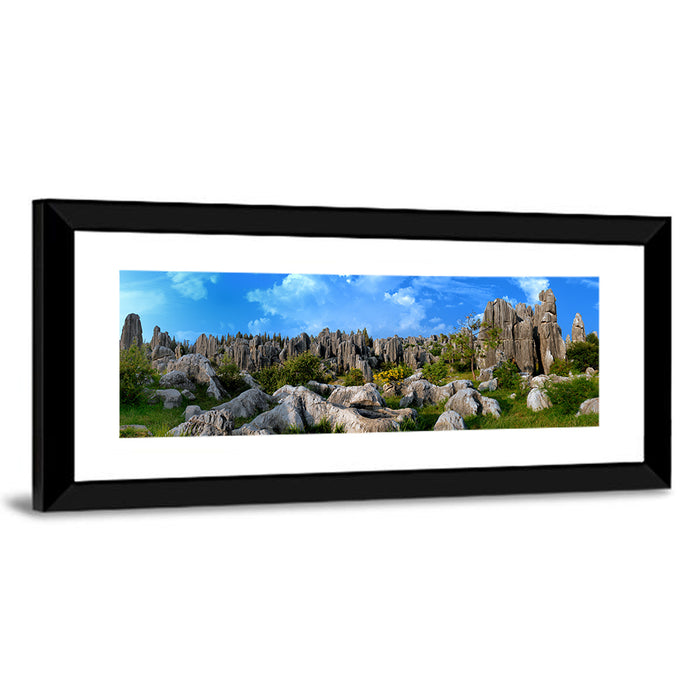 Shilin Stone Forest Wall Art as a framed print
