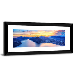 Lake Lugano Sunset Wall Art