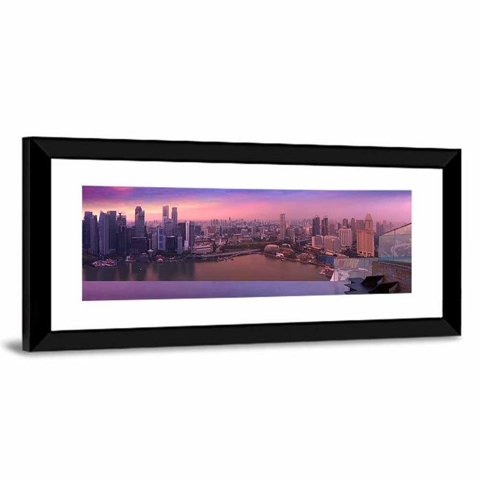 Marina Bay Singapore Skyline Wall Art as a framed print