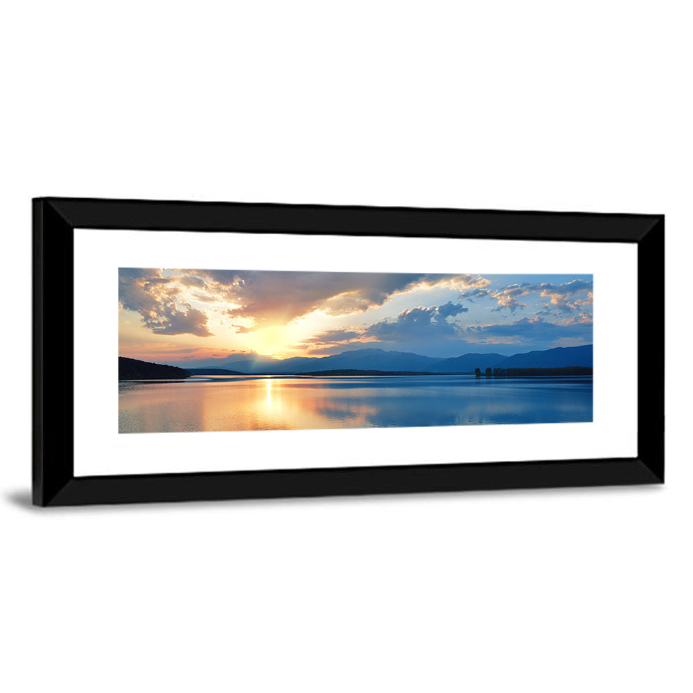 Sunset Over Lake Wall Art