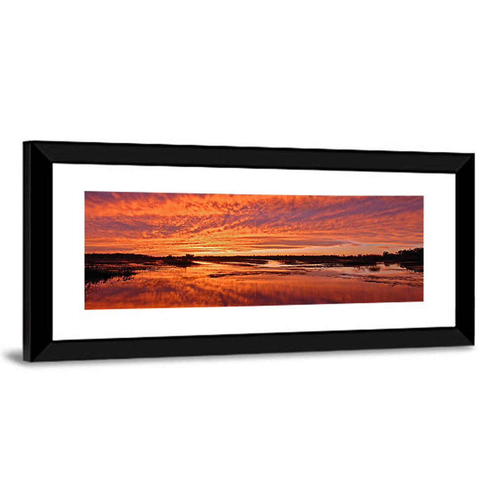 Louisiana Wetland Sunset Wall Art