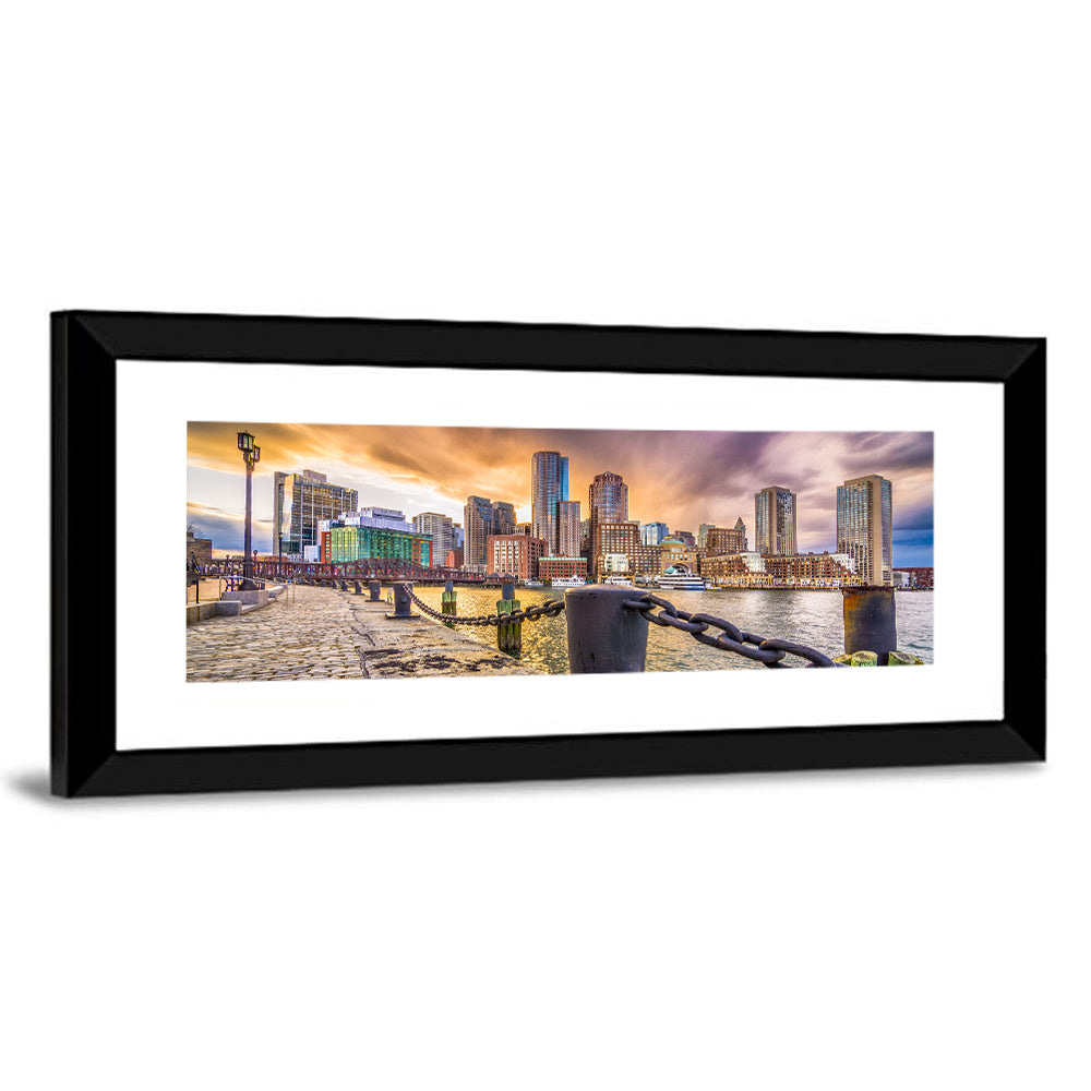 Boston Harbor at Dusk Wall Art