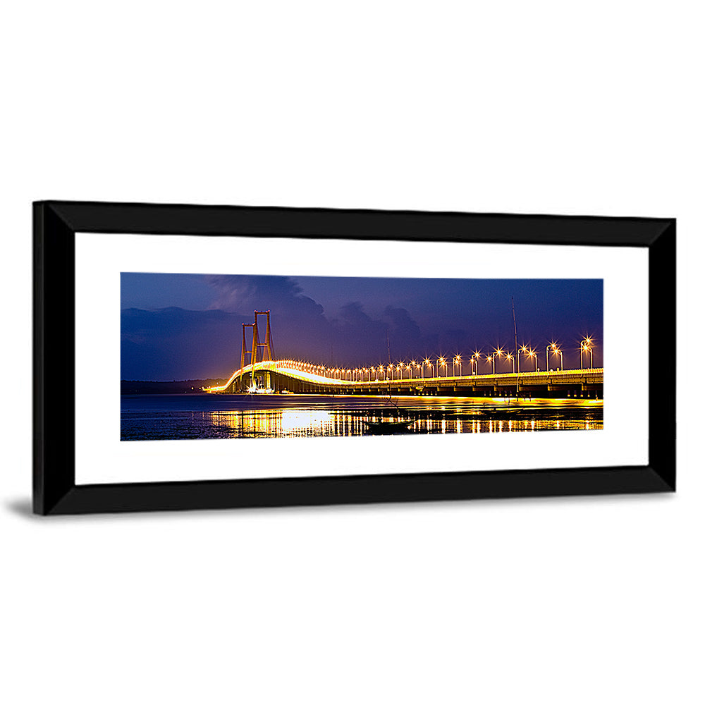 Suramadu Bridge at Dusk Wall Art