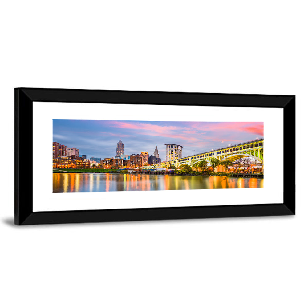 Cleveland Skyline at Dusk Wall Art