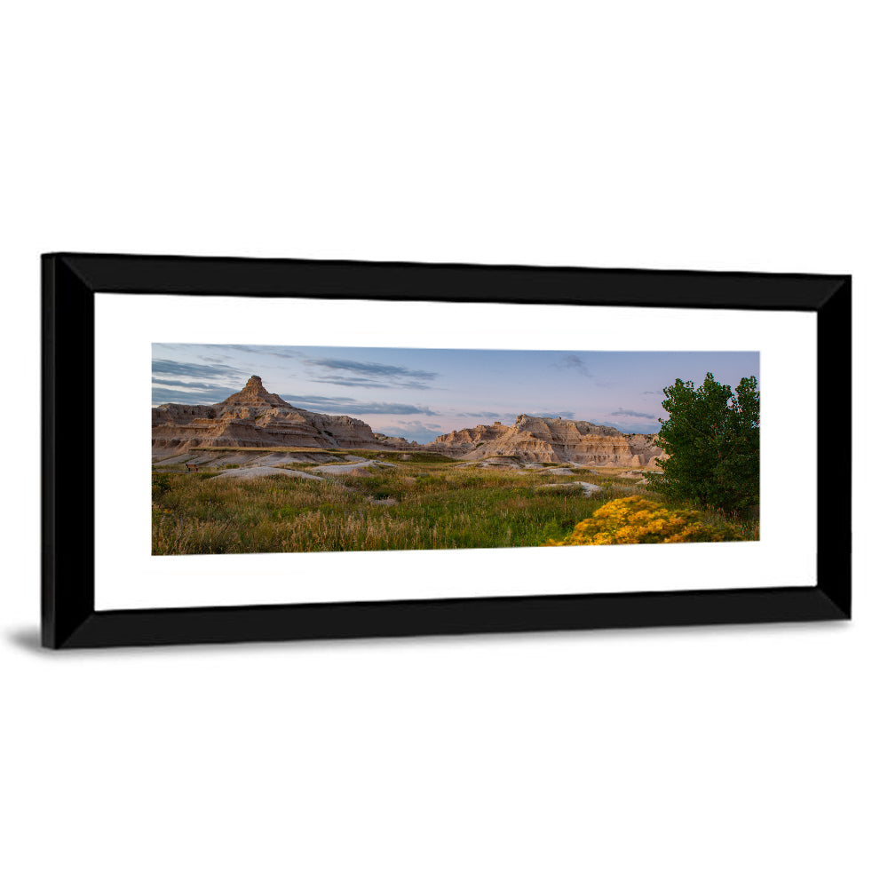 Badlands Golden Hour Meadow Wall Art