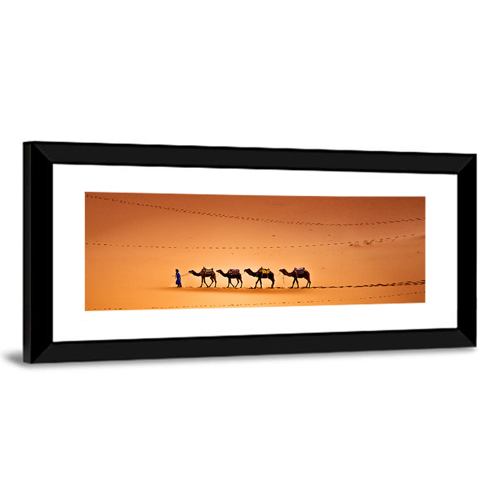 Camels In Sahara Desert Wall Art