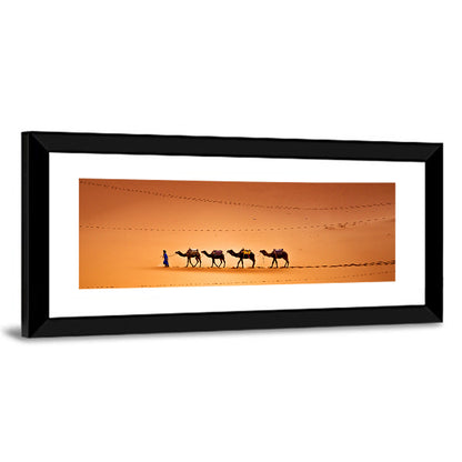Camels In Sahara Desert Wall Art