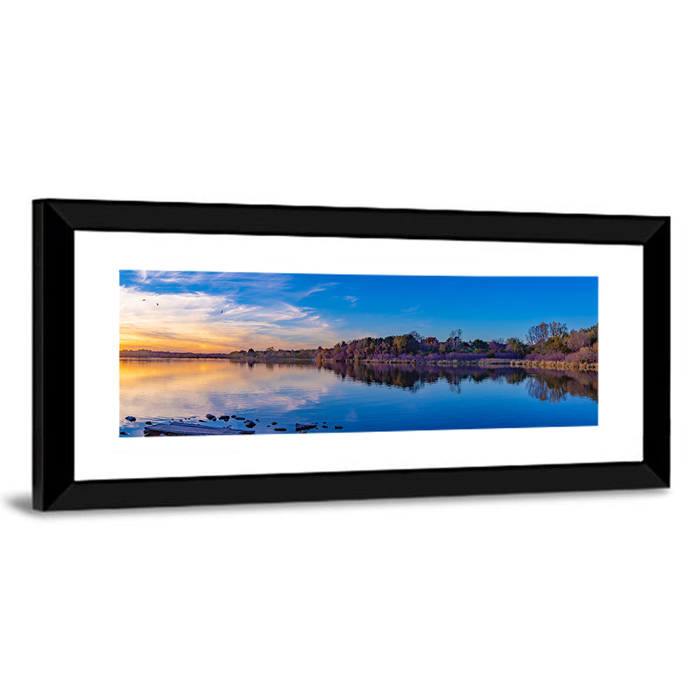 Lake Zorinsky Sunset Reflection Wall Art