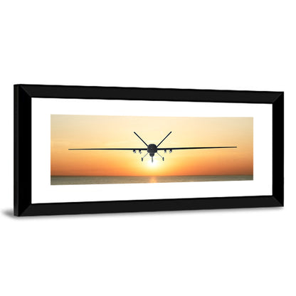 Sunset Surveillance Drone Wall Art
