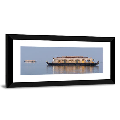 Thatched Houseboat on Vembanad Lake Wall Art