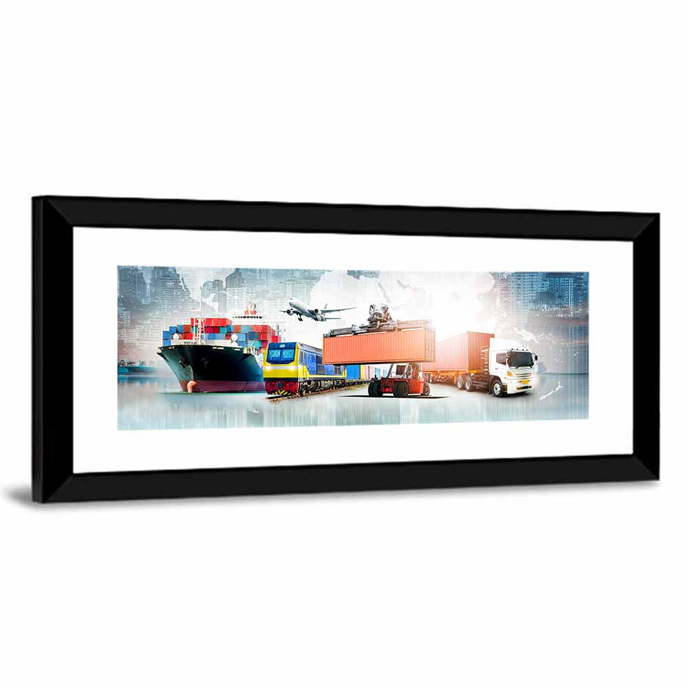 Global Logistics Fleet Lineup Wall Art