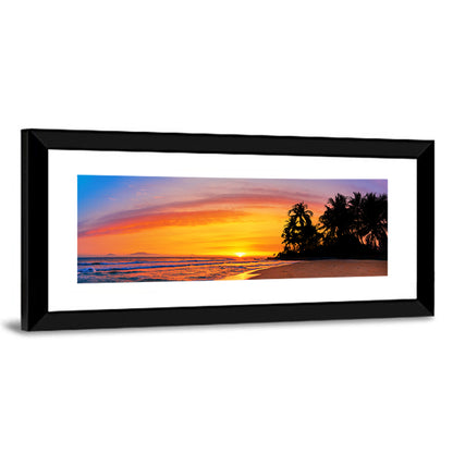 Tropical Beach Sunset Wall Art