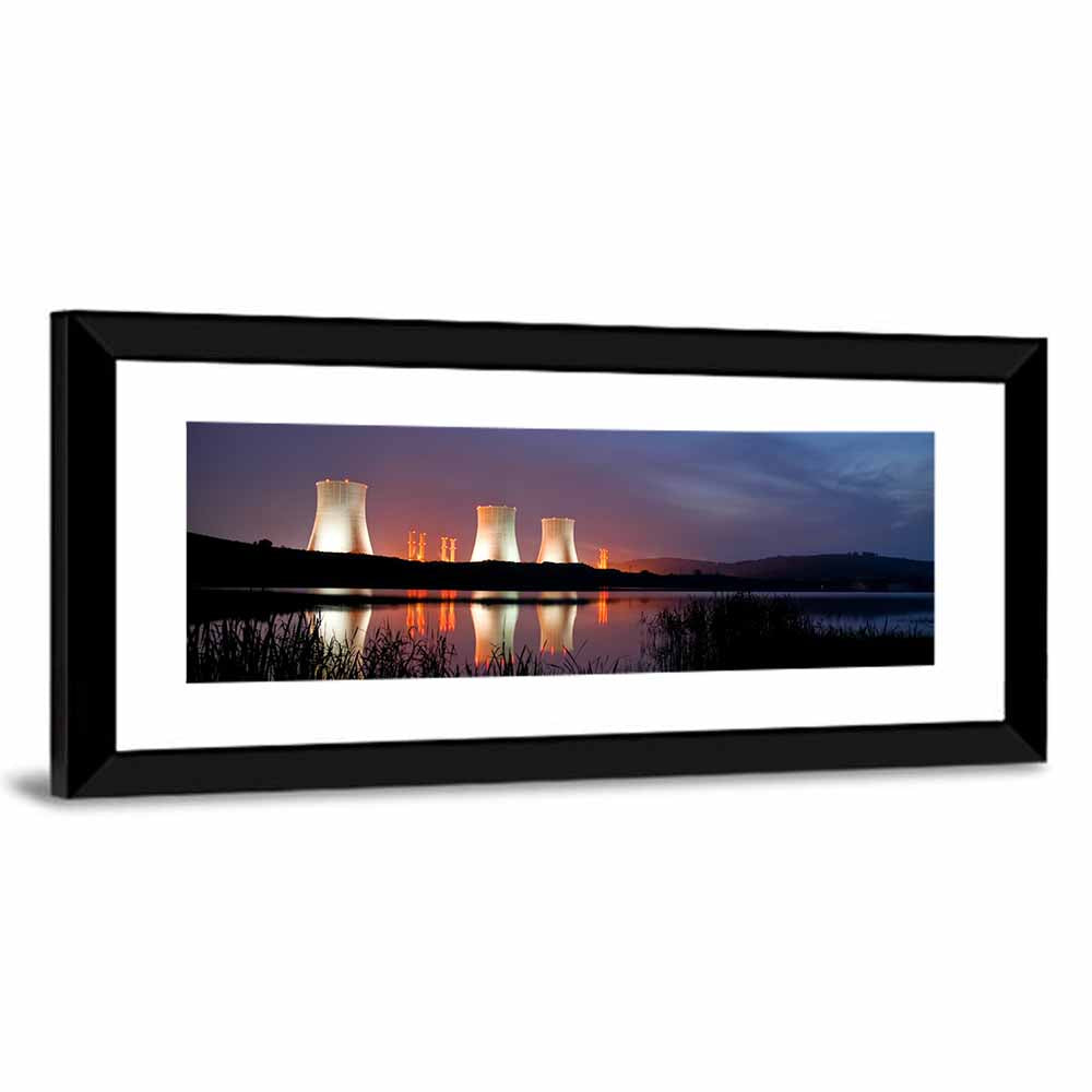 Illuminated Nuclear Cooling Towers Wall Art