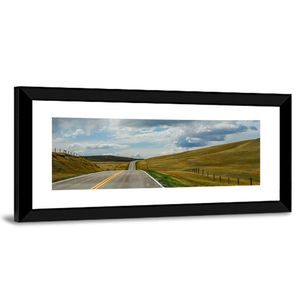Montana Road Through Golden Hills Wall Art