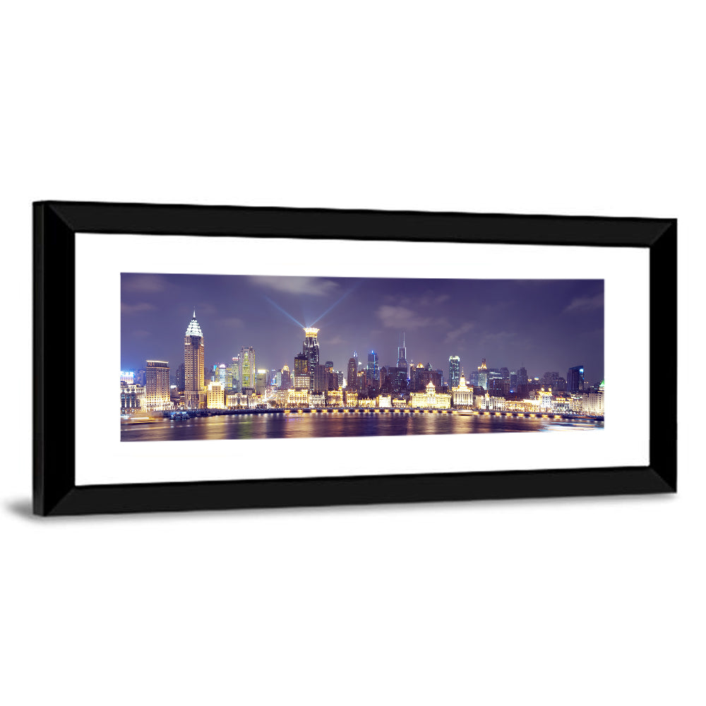 Shanghai Night Skyline Wall Art