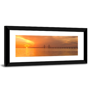 Oresunds Bridge Sunset Wall Art