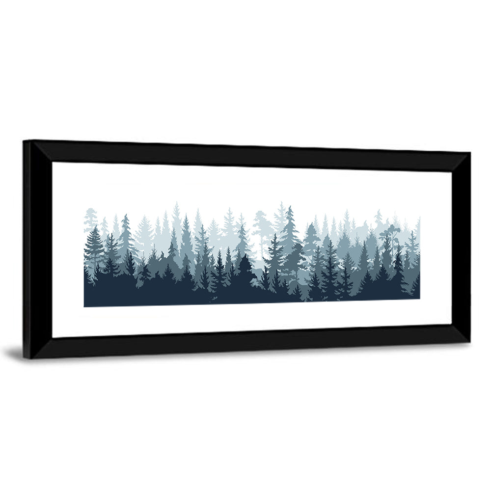 Pine Forest Silhouette Wall Art