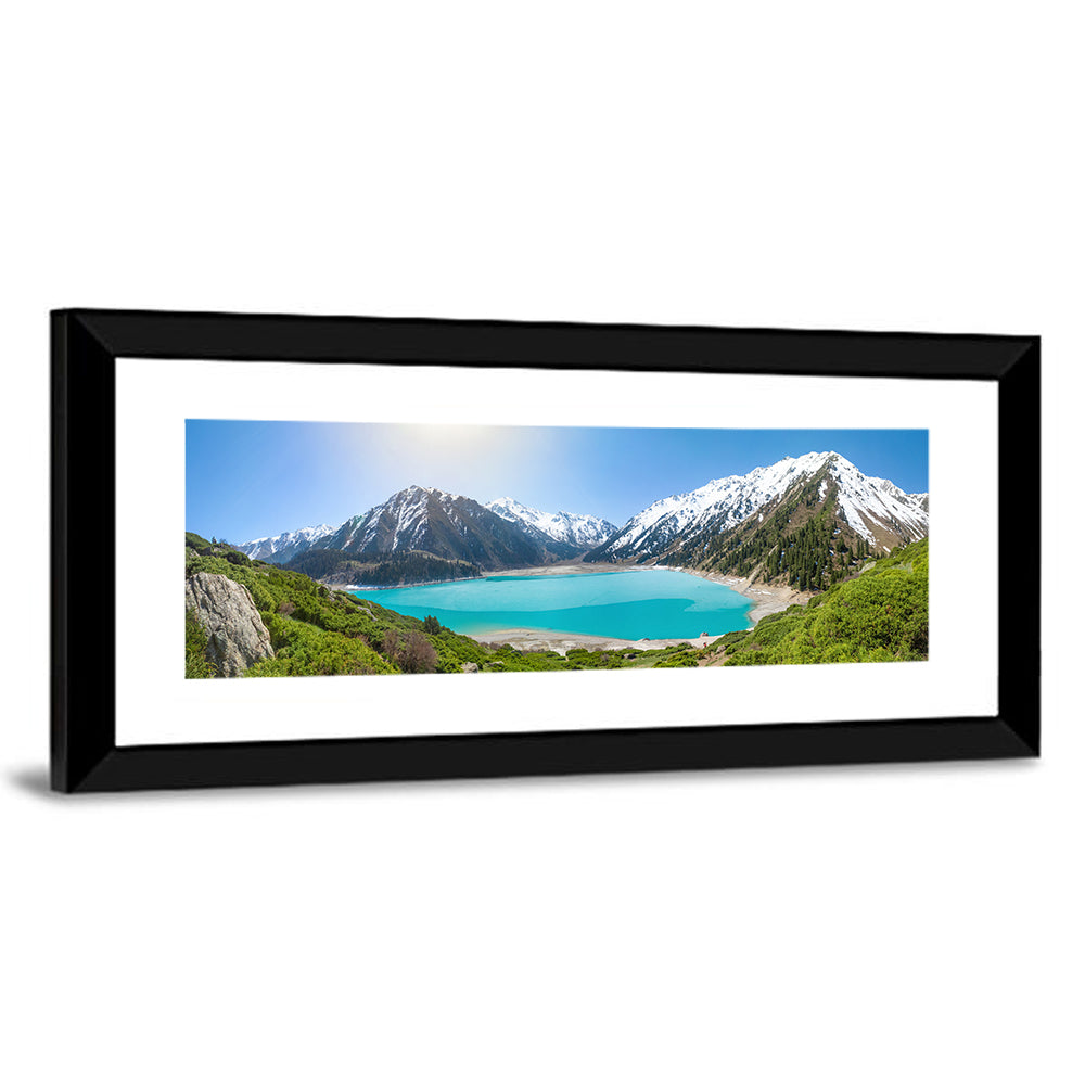 Big Almaty Lake Vista Wall Art