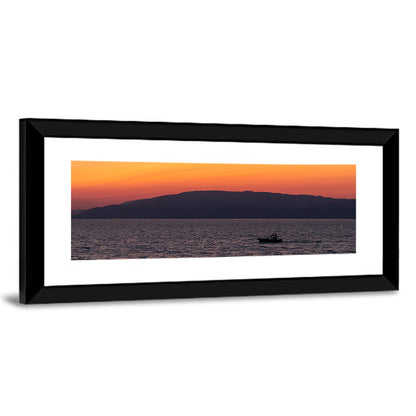 Lake Iznik Boat at Dusk Wall Art