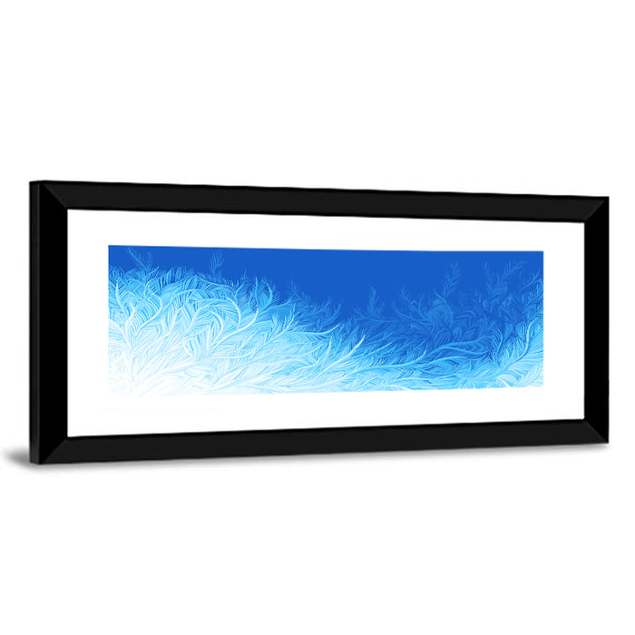 Curly Ice Crystals Wall Art as a framed print