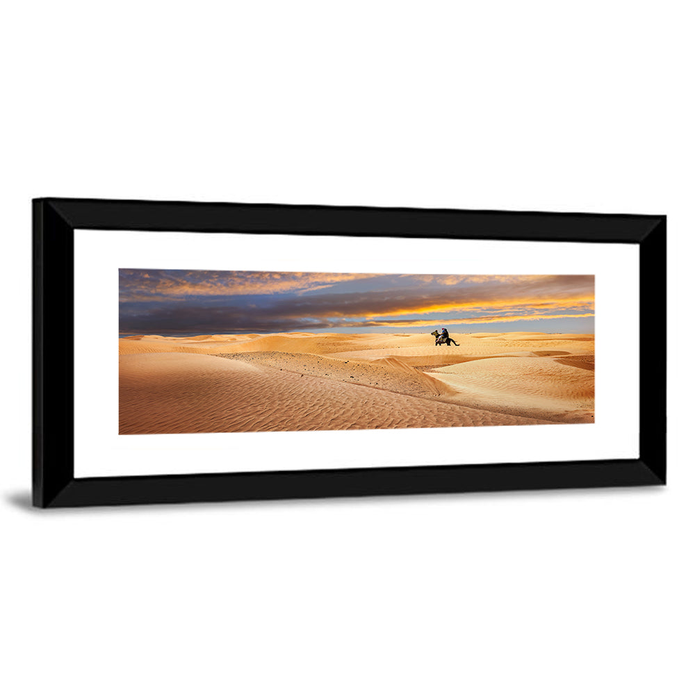 Sahara Camel Rider at Sunset Wall Art