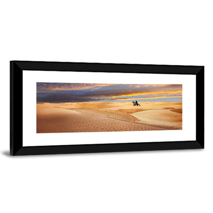 Sahara Camel Rider at Sunset Wall Art