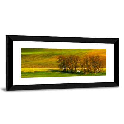 Moravian Wheat Fields with Chapel Wall Art