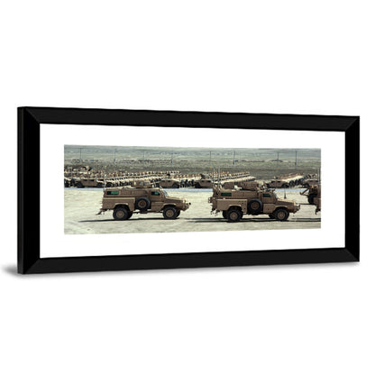 Mrap Vehicles in Desert Landscape Wall Art