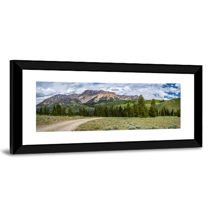 Boulder Peak Idaho View Wall Art as a framed print