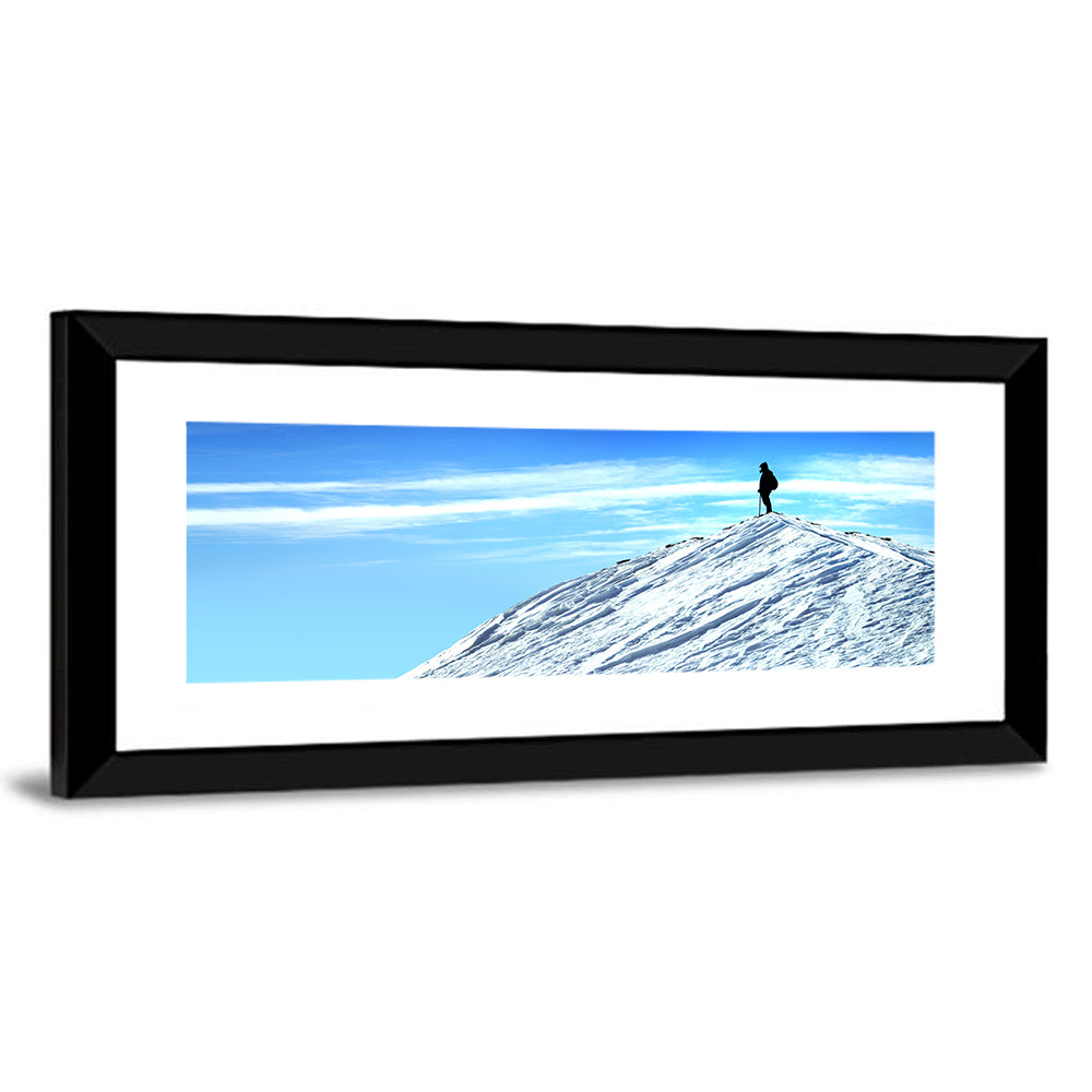 Mountaineer Summit Silhouette Wall Art