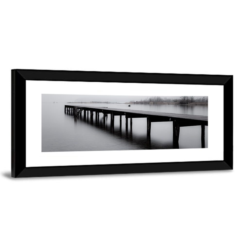 Misty Lake Jetty Wall Art