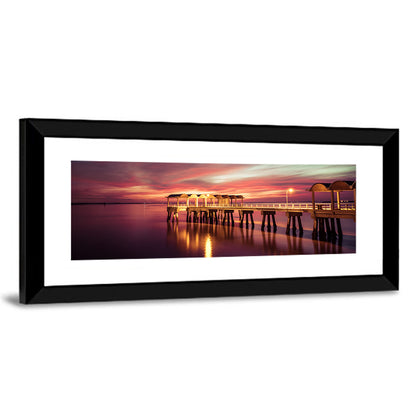 Jekyll Island Pier at Dusk Wall Art