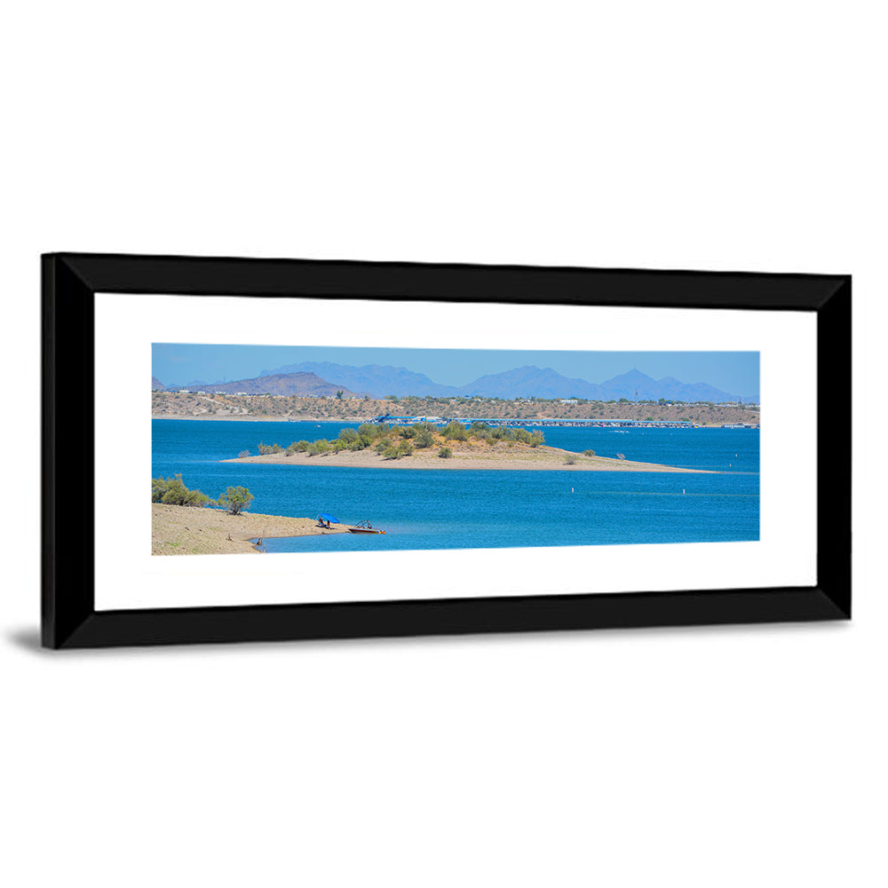 Lake Pleasant Shoreline with Boat Wall Art