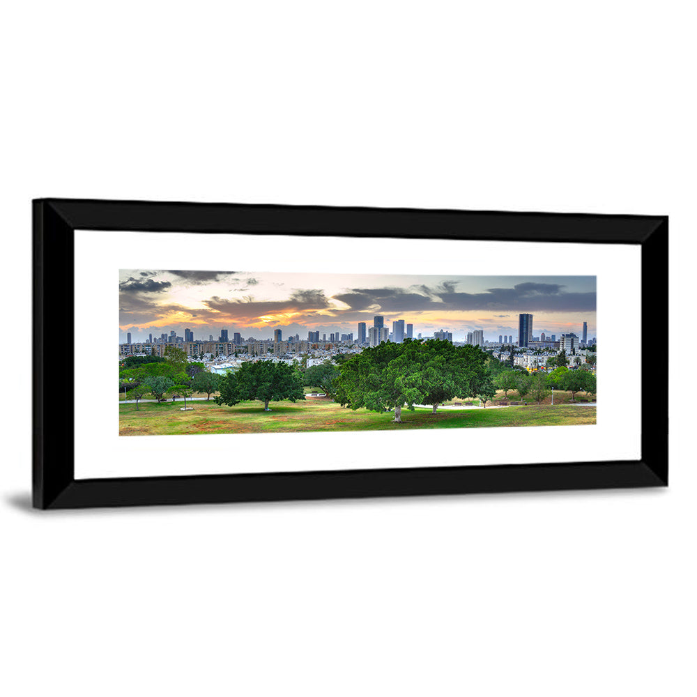 Tel Aviv Skyline at Dusk Wall Art