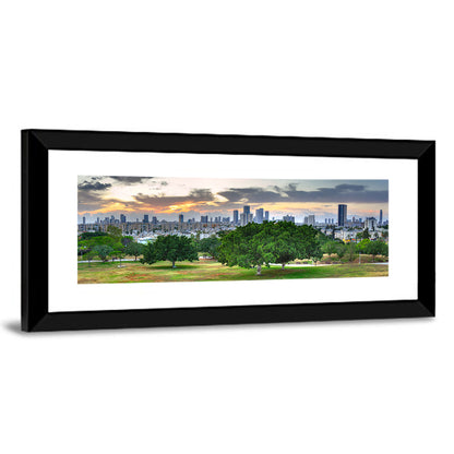 Tel Aviv Skyline at Dusk Wall Art