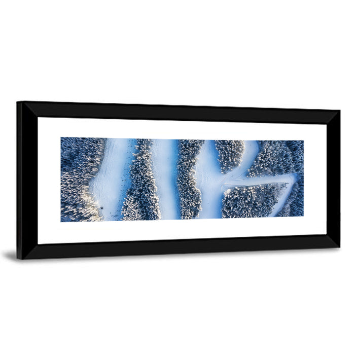 Ski Resort Pathways Wall Art as a framed print