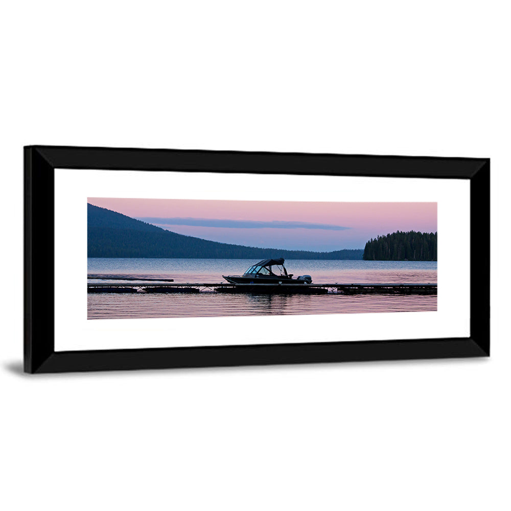 Odell Lake Dock at Twilight Wall Art