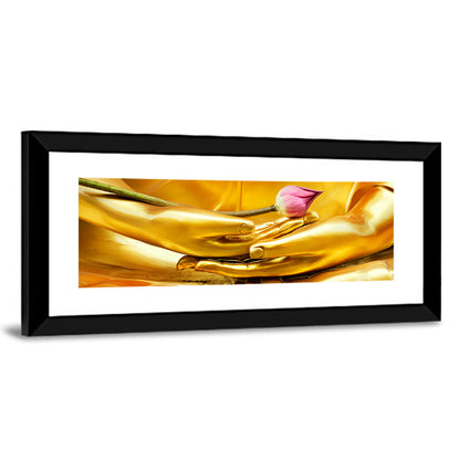 Buddha Hands with Lotus Wall Art