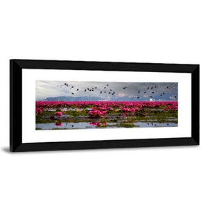 Red Lotus Lake Wall Art