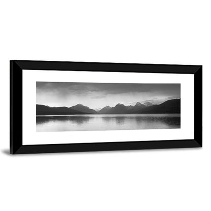 Lake Mcdonald Monochrome Reflection Wall Art