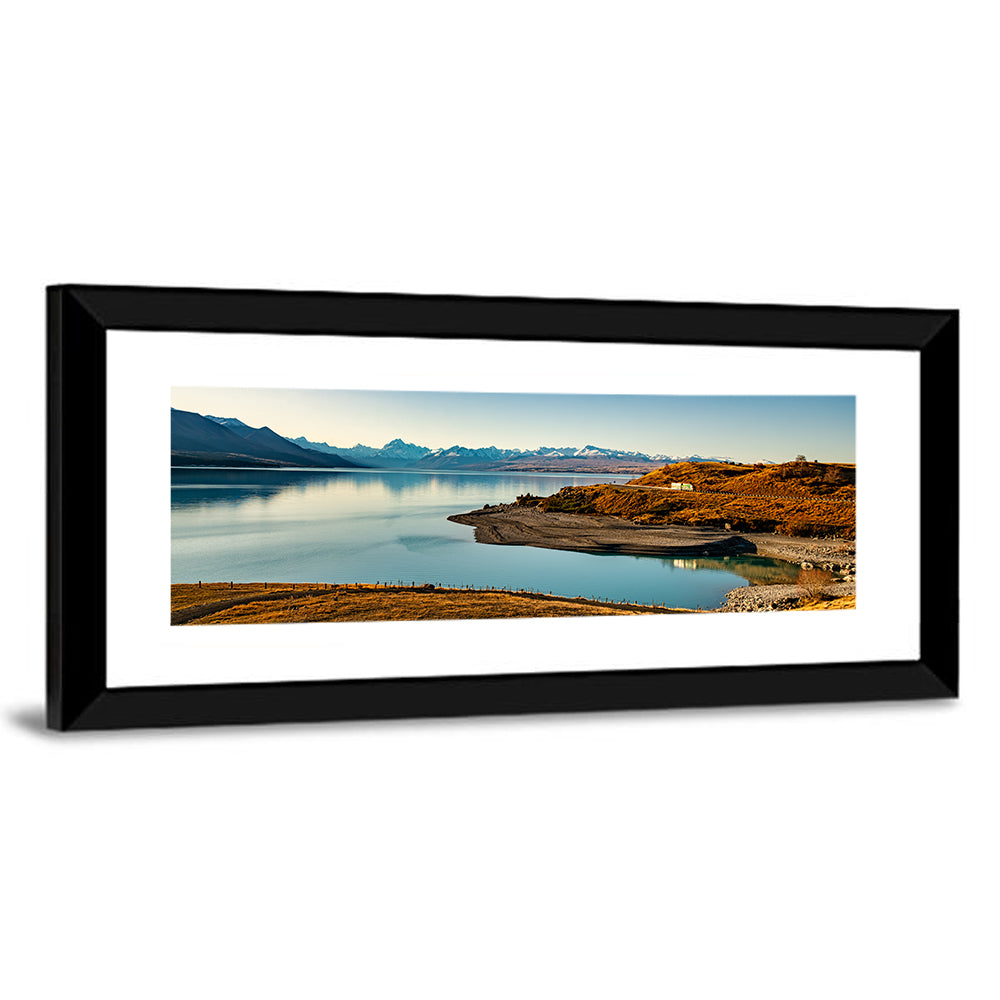 Lake Pukaki Golden Hour with Mount Cook Wall Art