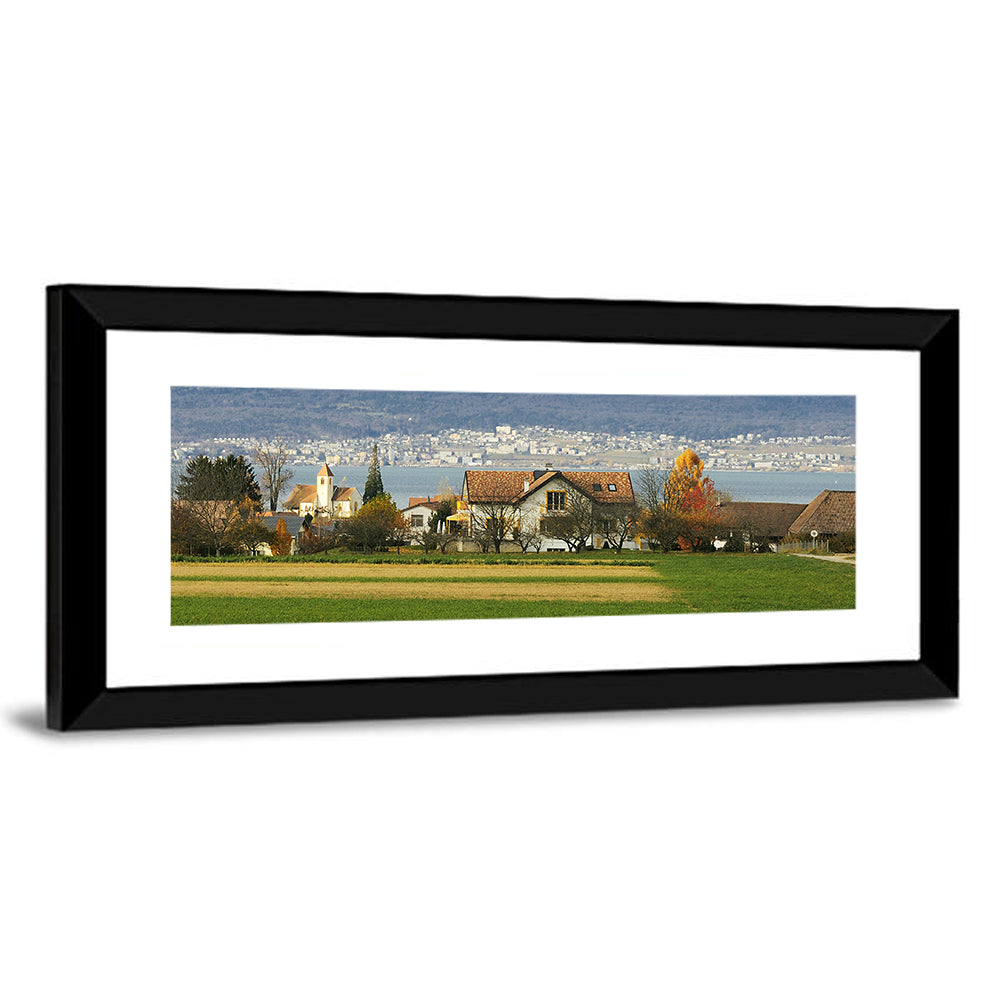 Lake Neuchatel Countryside View Wall Art