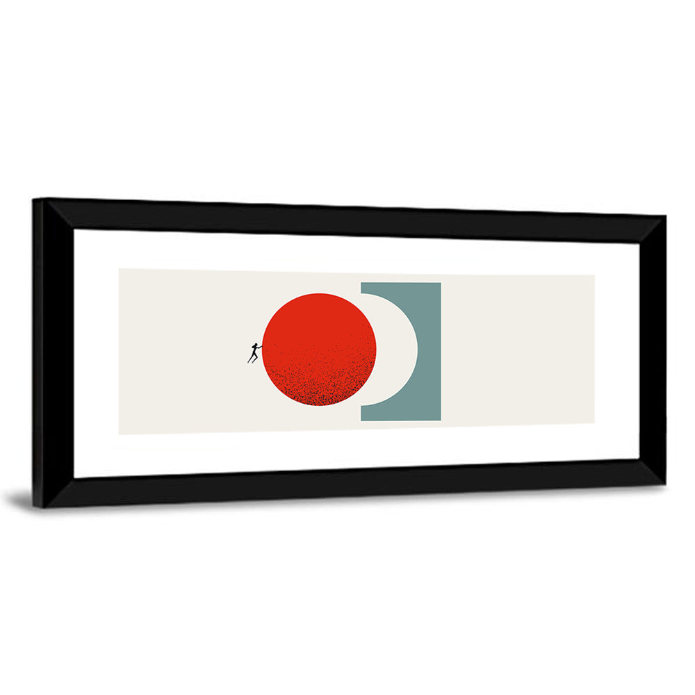 Accomplishment Concept with Red Circle Wall Art