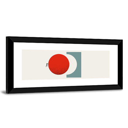 Accomplishment Concept with Red Circle Wall Art