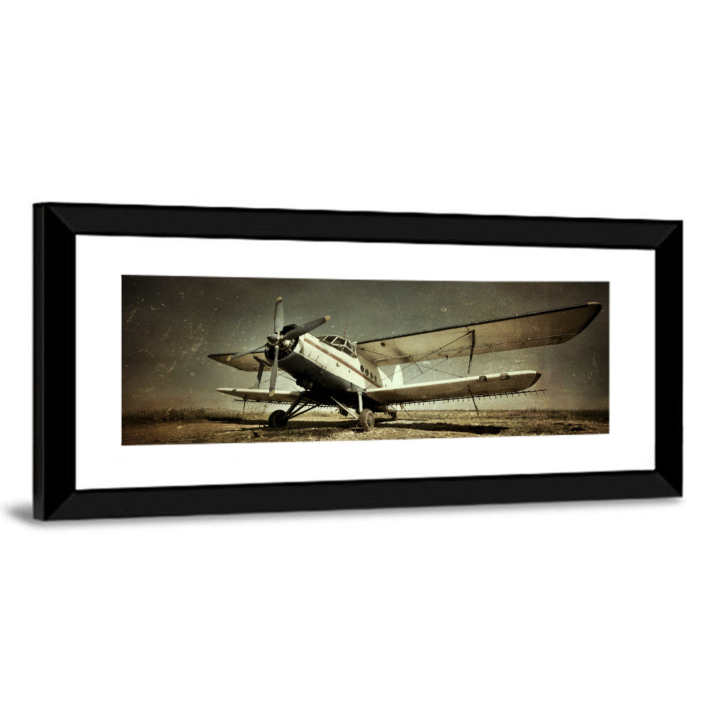 Vintage Military Biplane Wall Art