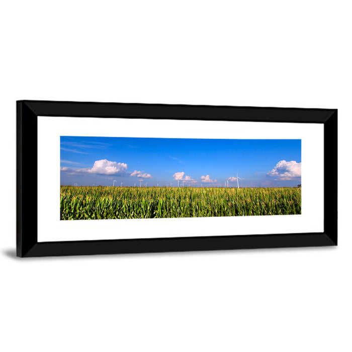 Illinois Cornfield Wall Art as a framed print