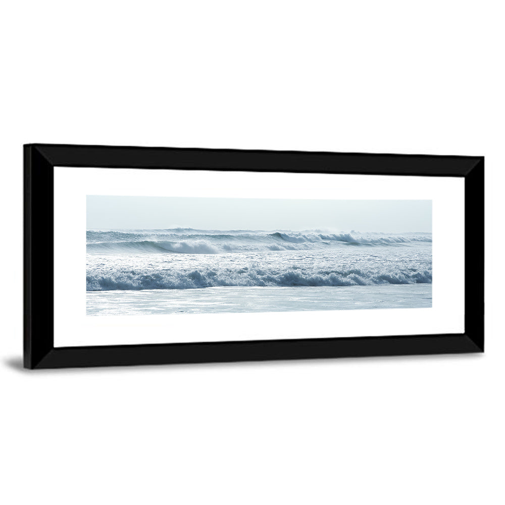 Misty Horizon Ocean Waves Wall Art