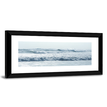 Misty Horizon Ocean Waves Wall Art