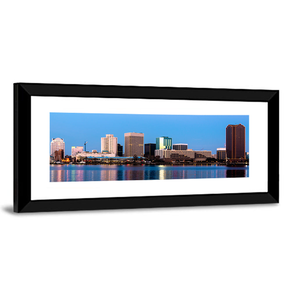 Norfolk Skyline at Twilight Wall Art